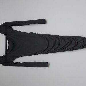 Black dress with sheer sleeves